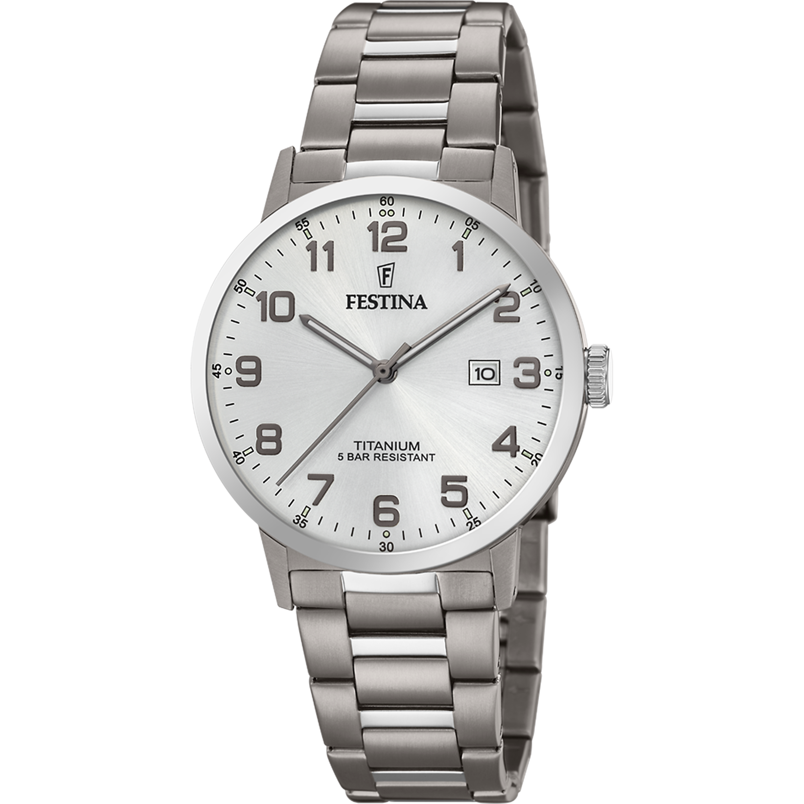 MONTRE FESTINA TITANIUM F20435 1 ARGENT BRACELET TITANE HOMME