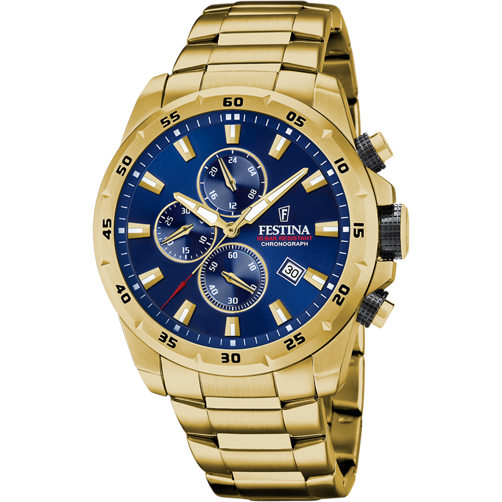 フェスティナ Festina Men's and Quartz Bracelet Chronograph Blue Blue with ...