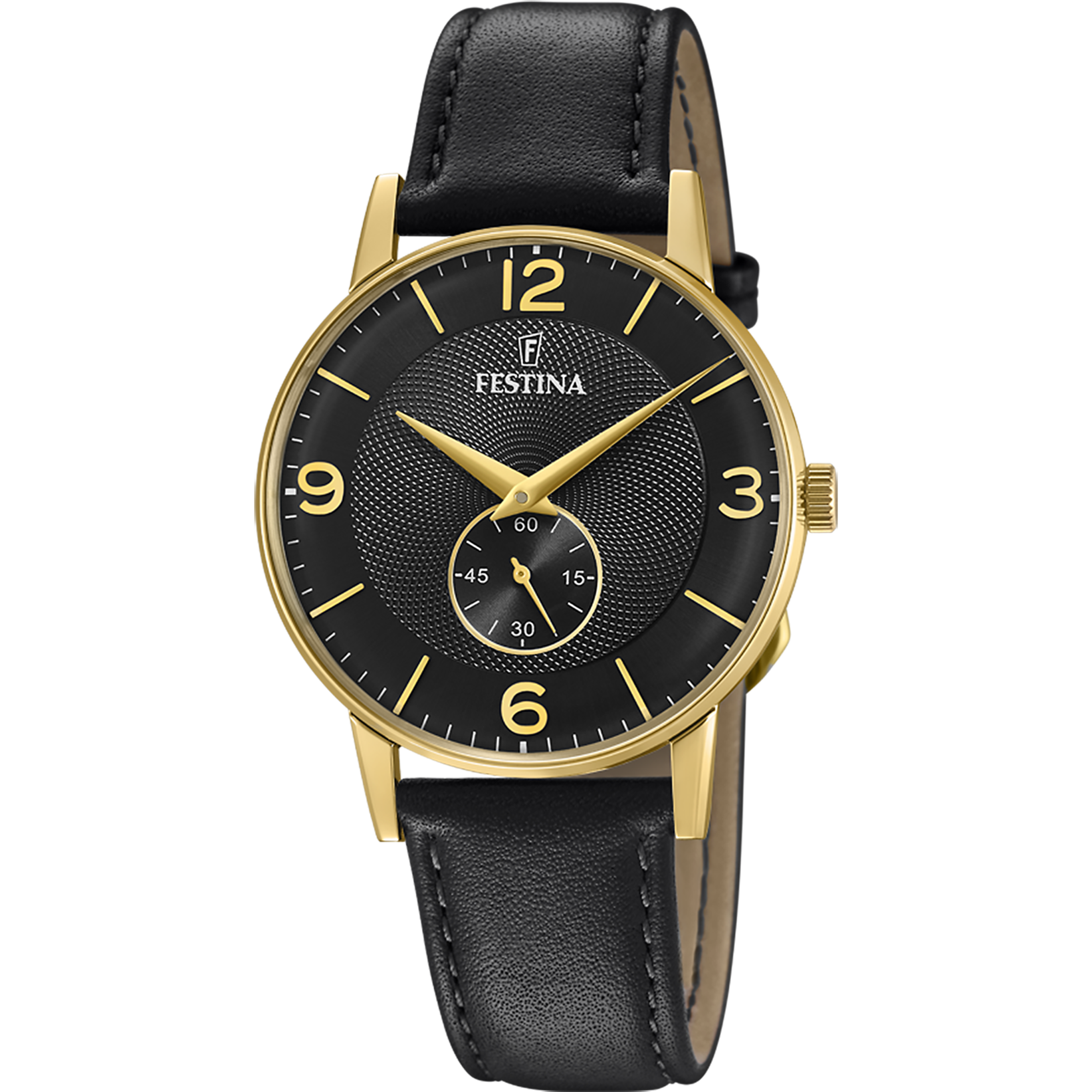 Reloj Festina Caballero CLASSICS Cuero Marrón Esfera Negra