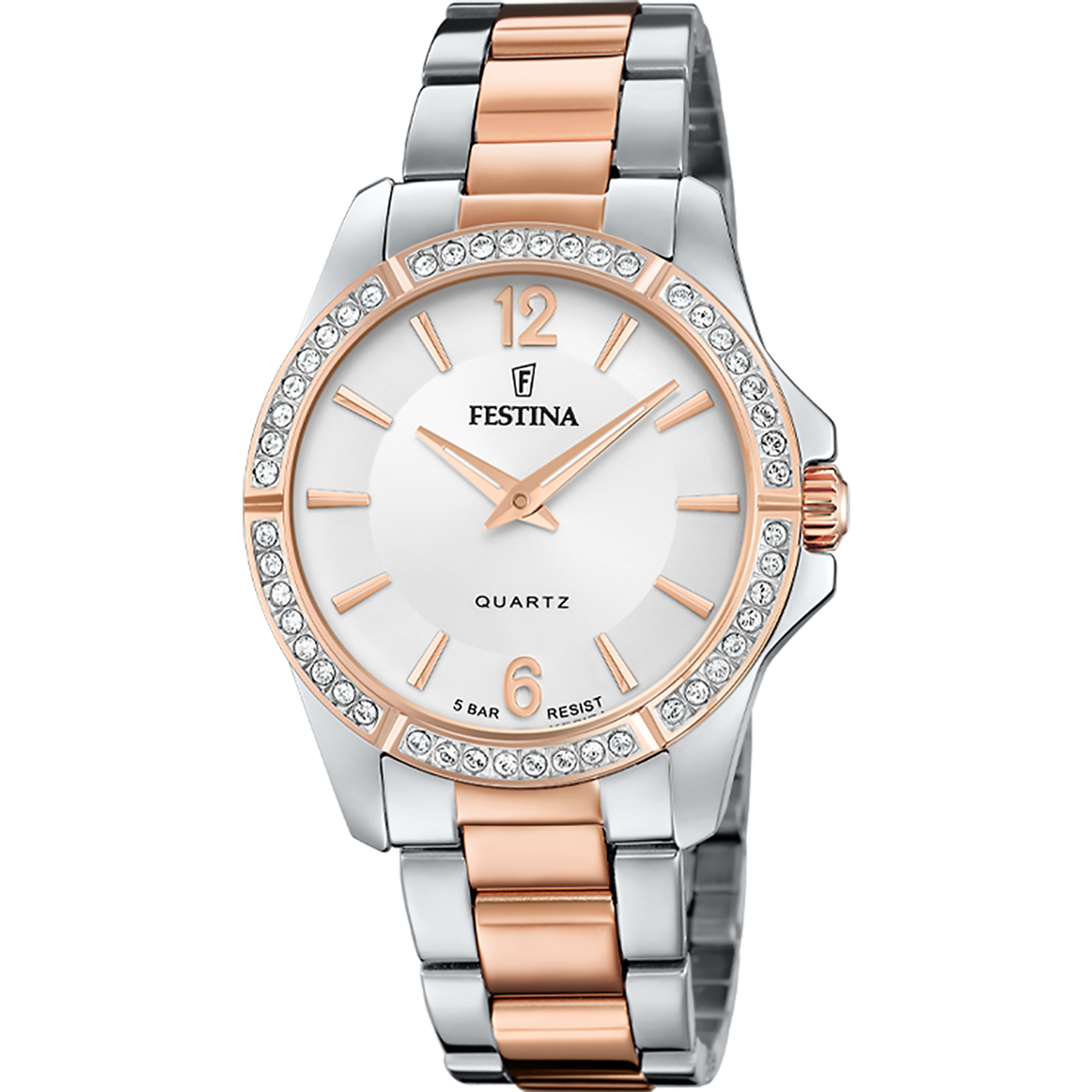 Festina Orologio Donna F20411/1 – Cassa Oro Rosa E Cinturino In Pelle