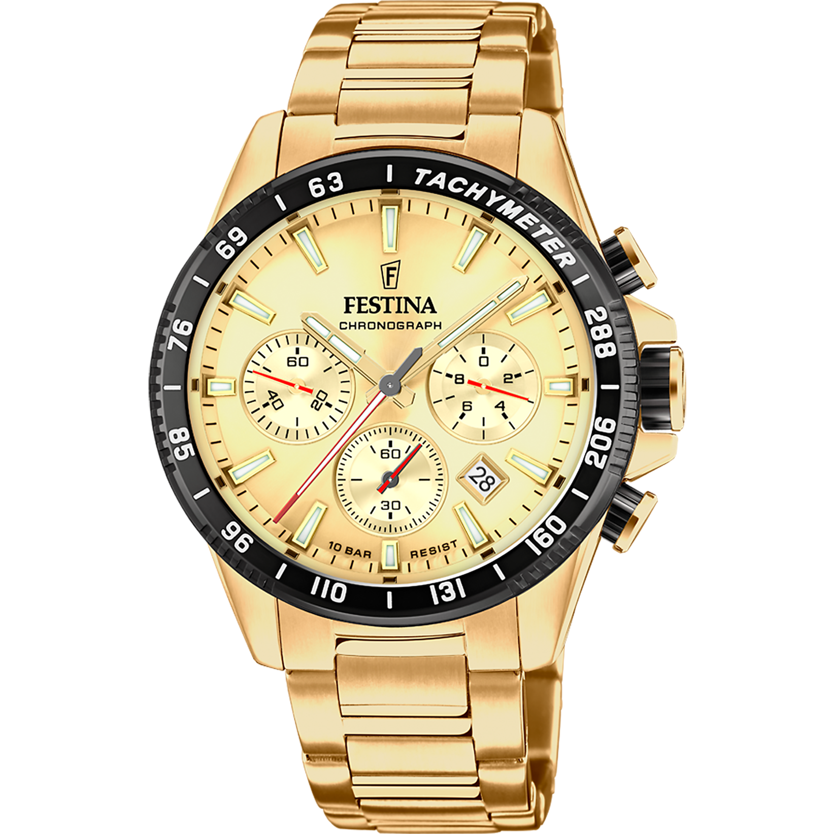 Festina 2025 gold chronograph