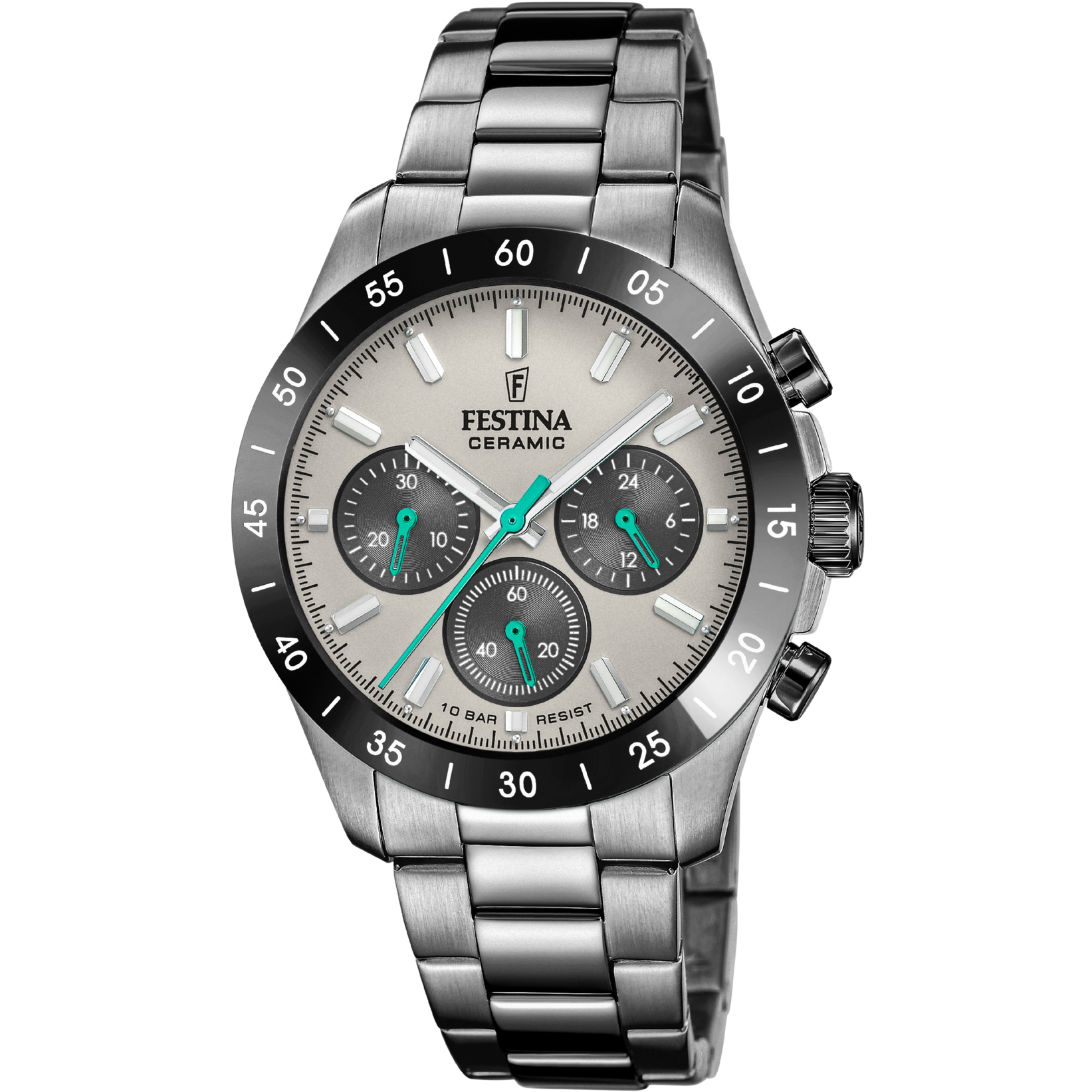 MONTRE FESTINA CERAMIC F20703/1 NOIR BRACELET EN ACIER INOXYDABLE