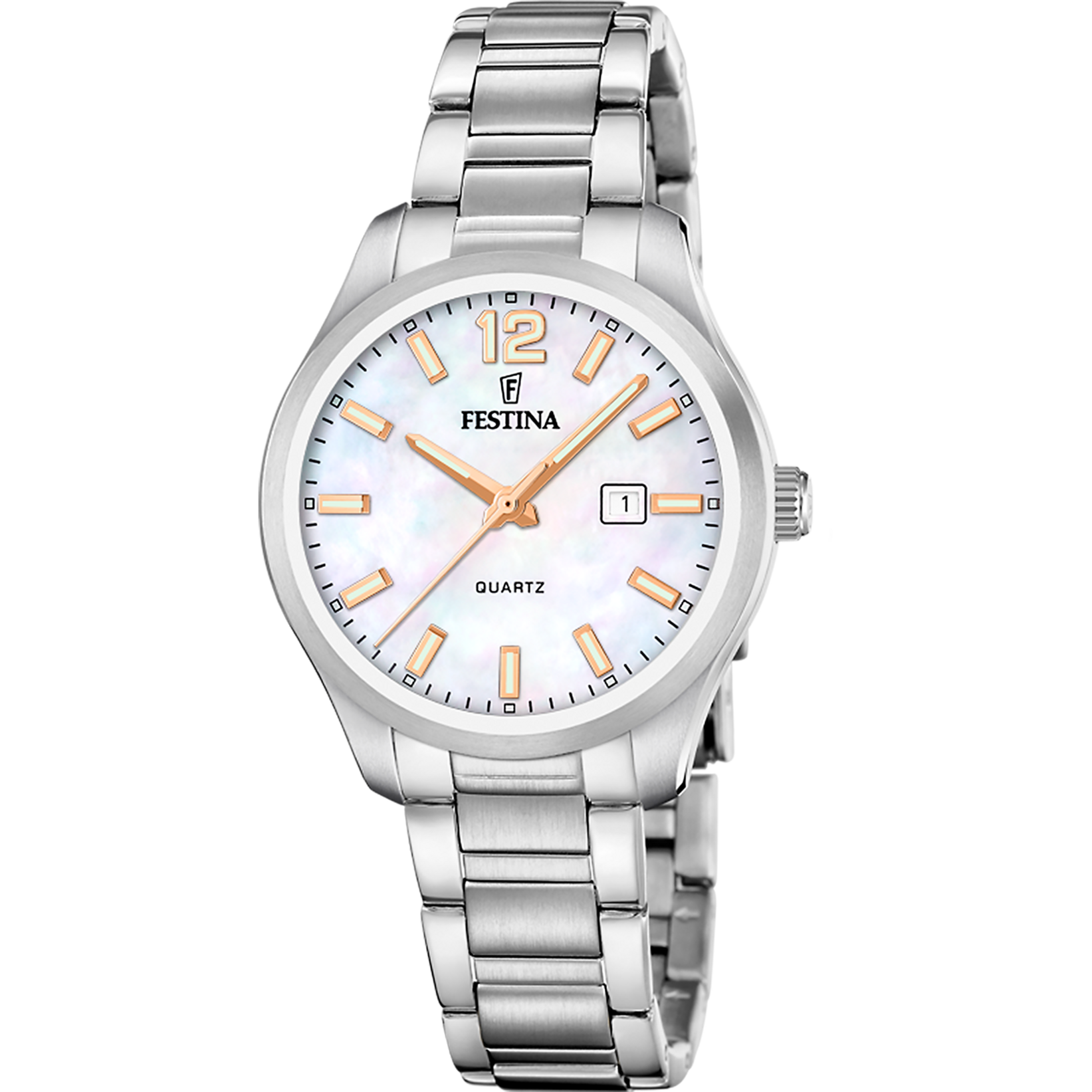 Festina Orologio Da Donna F16326/1 - Cassa Acciaio 35mm Quadrante Bianco