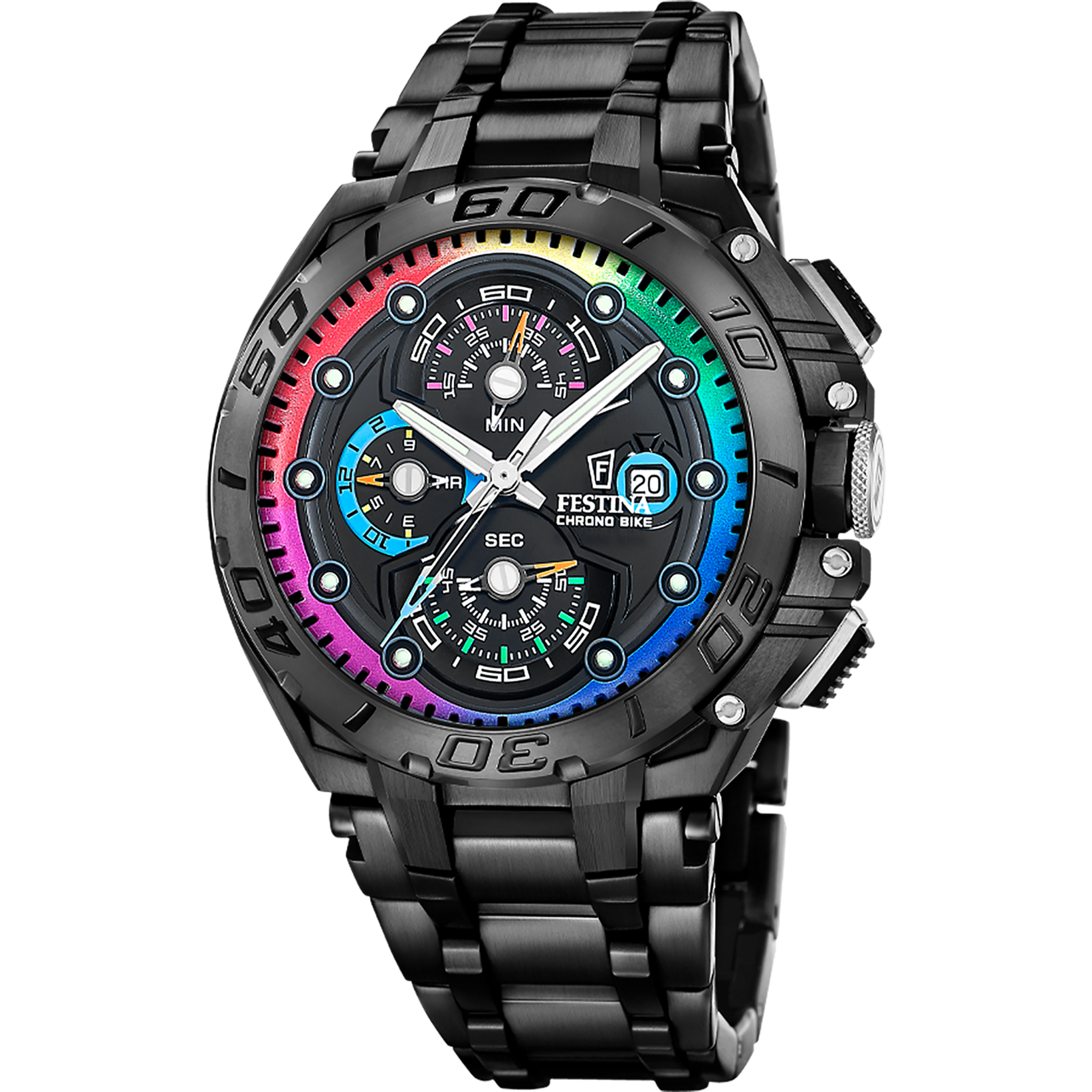 極美品 箱付 稼働 FESTINA CHRONO BIKE メンズ腕時計S356 Men's Festina Chrono Bike watch Limited Edition F20761/1