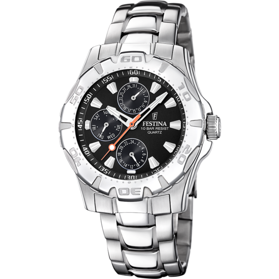 RELOJ DE HOMBRE FESTINA MULTIFUNCIÓN F16242/L CON ESFERA NEGRA