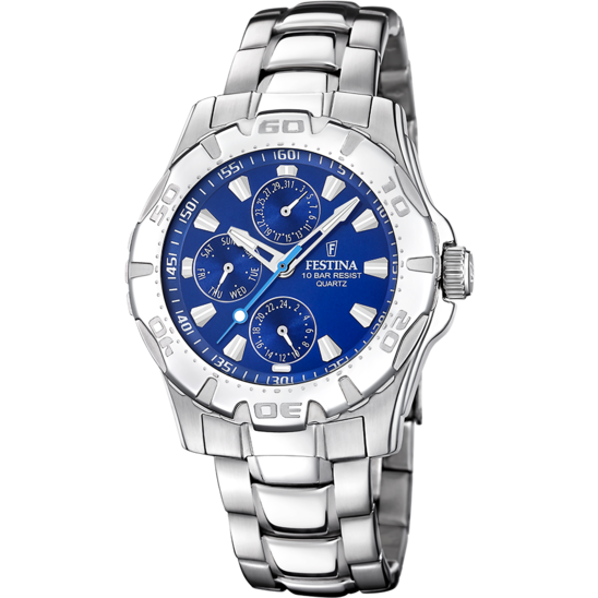 FESTINA HEREN BLAUW STAAL HORLOGE ARMBAND F16242/M