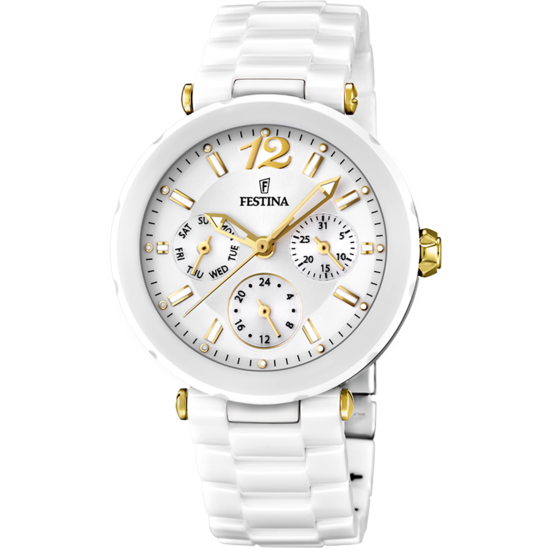 RELÓGIO FESTINA F16641/3 BRANCO FEMININO