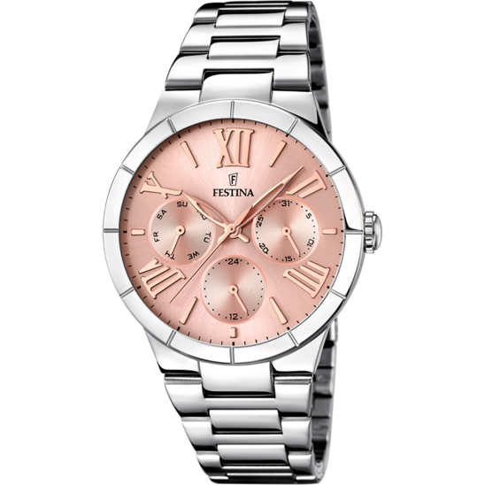 RELÓGIO FESTINA BOYFRIEND F16716/3 ROSA COM CORREIA DE AÇO, MULHER