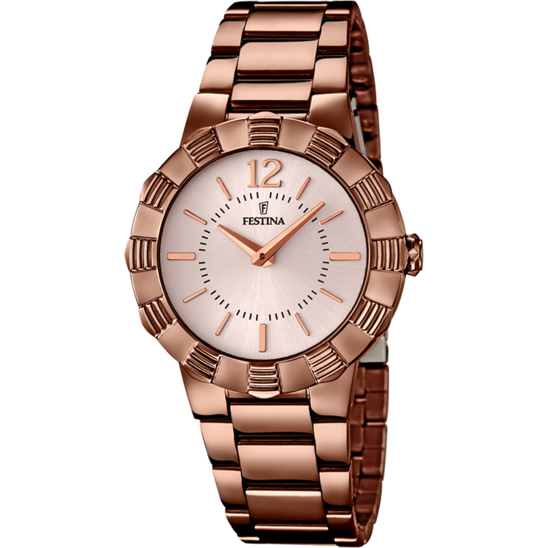 RELÓGIO FESTINA F16800/1 ROSA COM CORREIA DE AÇO, MULHER