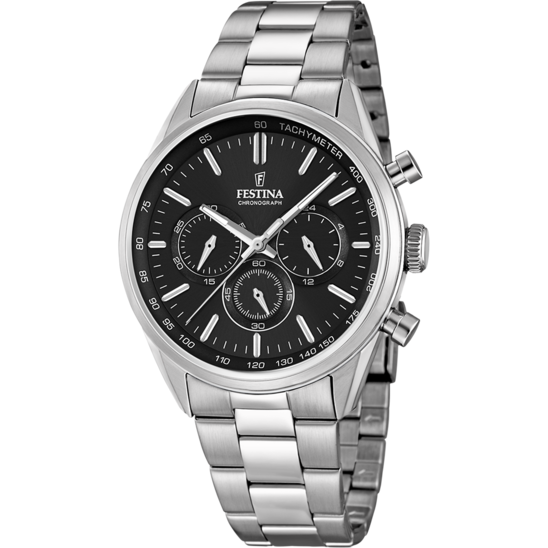 FESTINA HERREN UHR TIMELESS CHRONO F16820/4 EDELSTAHL ARMBAND