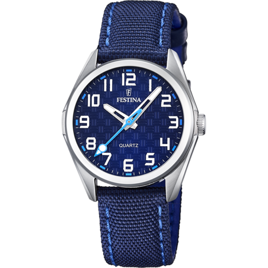 MONTRE FESTINA JUNIOR COLLECTION F16904/B BLEU, BRACELET CUIR, ENFANTS