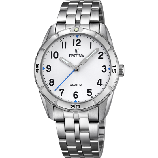 FESTINA JUNIOR COLLECTION WATCH F16907/1 WHITE STEEL STRAP, CHILDREN'S.