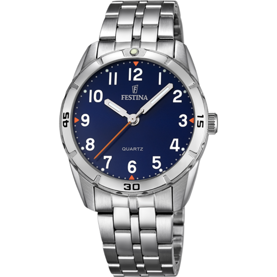 MONTRE FESTINA JUNIOR COLLECTION F16907/2 BLEU, BRACELET EN ACIER, ENFANTS