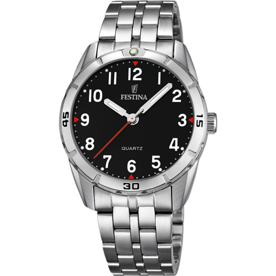 FESTINA JUNIOR COLLECTION WATCH F16907/3 BLACK STEEL STRAP, CHILDREN'S.