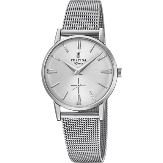 FESTINA WATCH F20258/1 SILVER STEEL STRAP, WOMEN'S