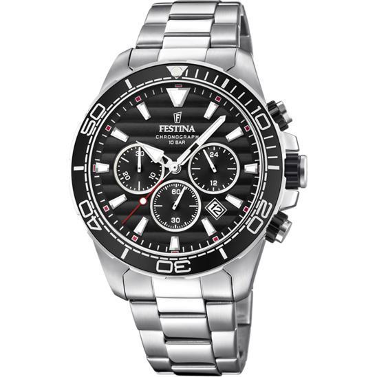 MONTRE FESTINA F20361/4 NOIR, BRACELET ACIER INOXYDABLE, HOMME