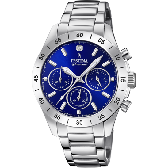 MONTRE FESTINA F20397/2 BLEU, BRACELET ACIER INOXYDABLE, FEMME