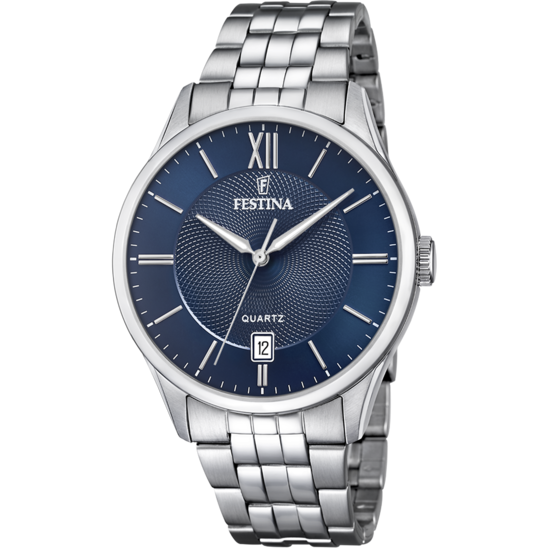 MONTRE FESTINA F20425/2 BLEU, BRACELET ACIER INOXYDABLE, HOMME