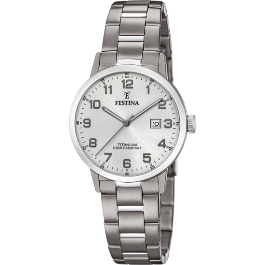 FESTINA TITANIUM WATCH F20436/1 SILVER TITANIUM STRAP, WOMEN'S