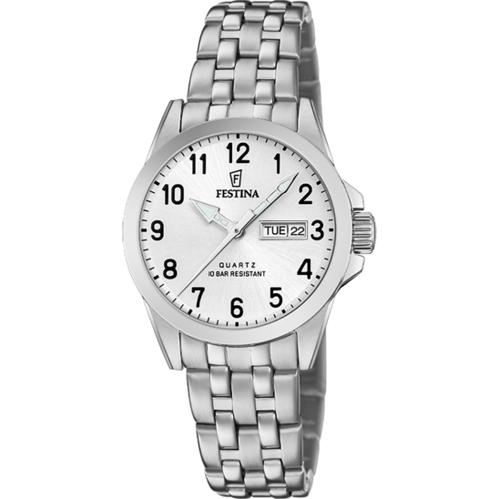 Reloj Festina Classics F20455/6 Plateado Brazalete De Acero, Mujer