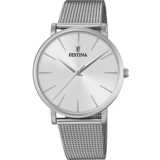 OROLOGIO FESTINA COLLEZIONE BOYFRIEND F20475/1 BIANCO CINTURINO IN ACCIAIO, DONNA