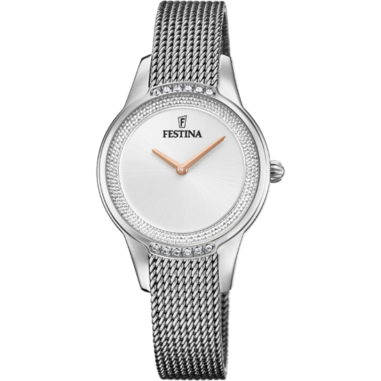 FESTINA MADEMOISELLE WATCH F20494/1 SILVER STEEL STRAP, WOMEN'S