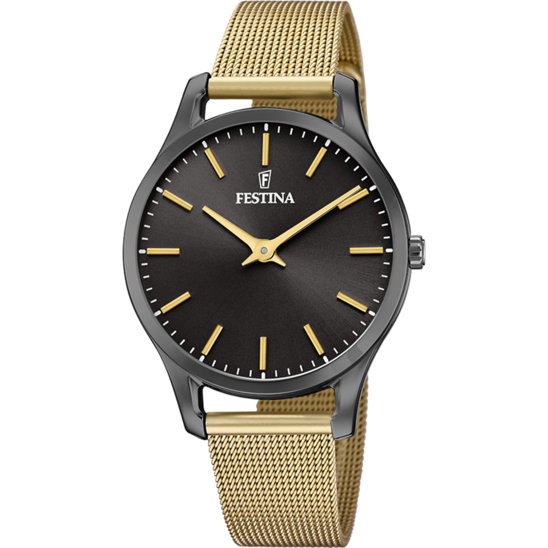 FESTINA DAMES ZWART BOYFRIEND COLLECTION STAAL HORLOGE ARMBAND F20508/1