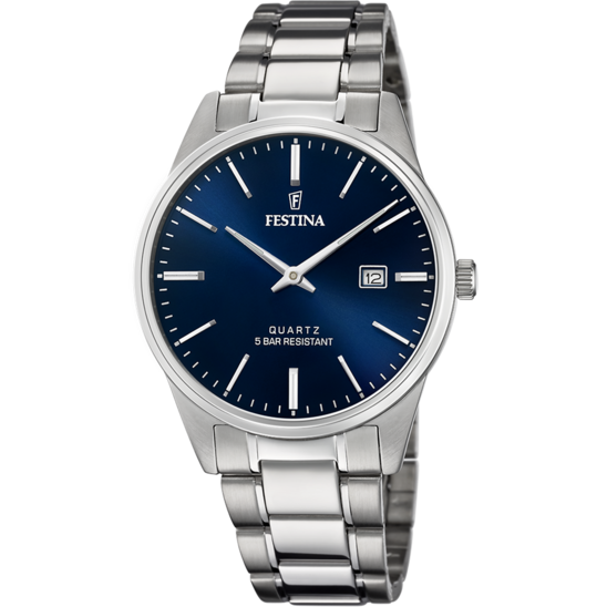 FESTINA HEREN BLAUW CLASSICS STAAL HORLOGE ARMBAND F20511/3