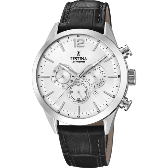 FESTINA HERREN UHR TIMELESS CHRONO F20542/1 LEDER ARMBAND