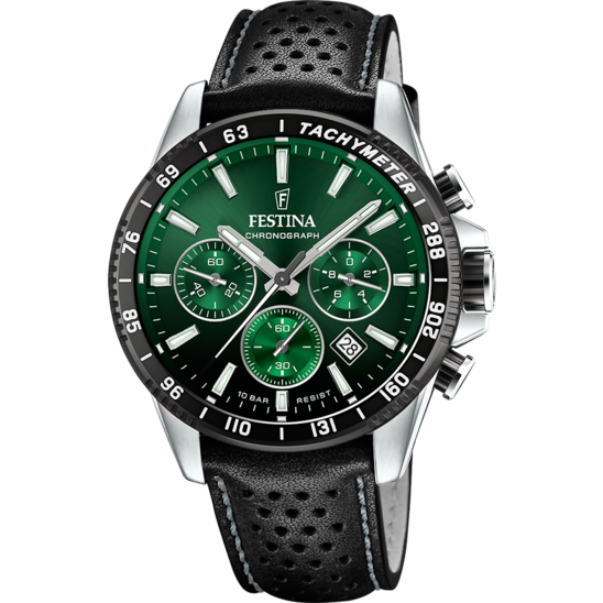 FESTINA WATCH F20561/5 LEATHER STRAP, MEN'S