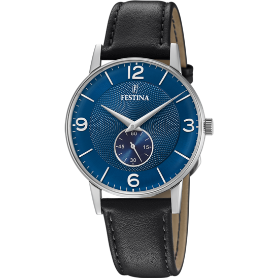 MONTRE FESTINA F20566/3 BLEU, BRACELET CUIR, HOMME