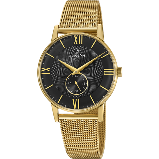 FESTINA HEREN ZWART STAAL HORLOGE ARMBAND F20569/4