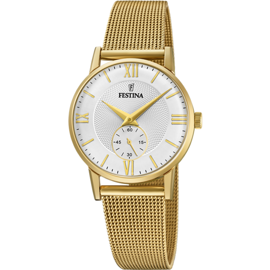 FESTINA WATCH F20573/2 SILVER STEEL STRAP, WOMEN