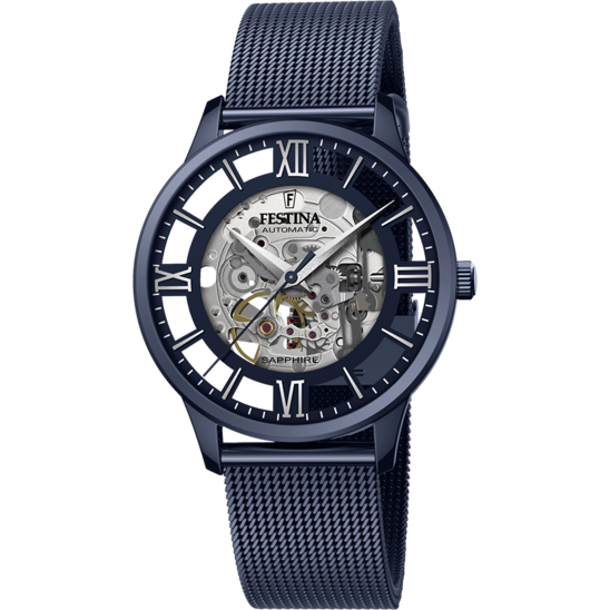 FESTINA WATCH F20574 1 BLUE STEEL STRAP MEN