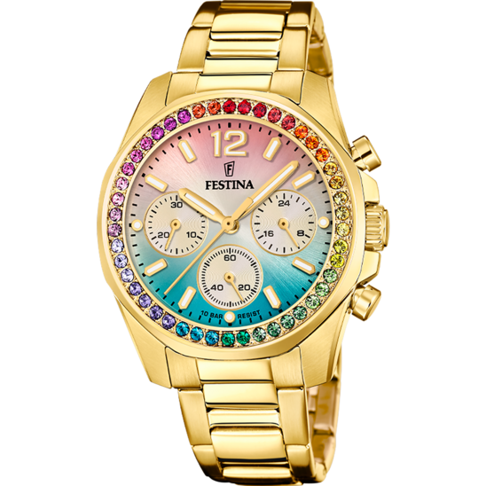 Montre Femme Festina Rainbow Multicolore En Acier F20609/5