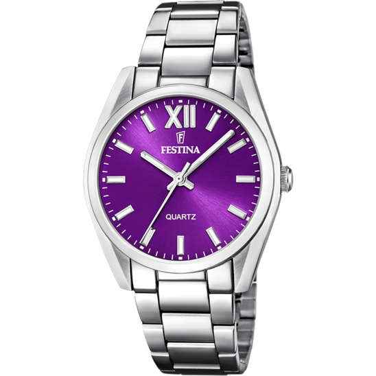 FESTINA WATCH F20622/F ALEGRÍA COLLECTION, PURPLE STEEL STRAP, WOMEN'S.