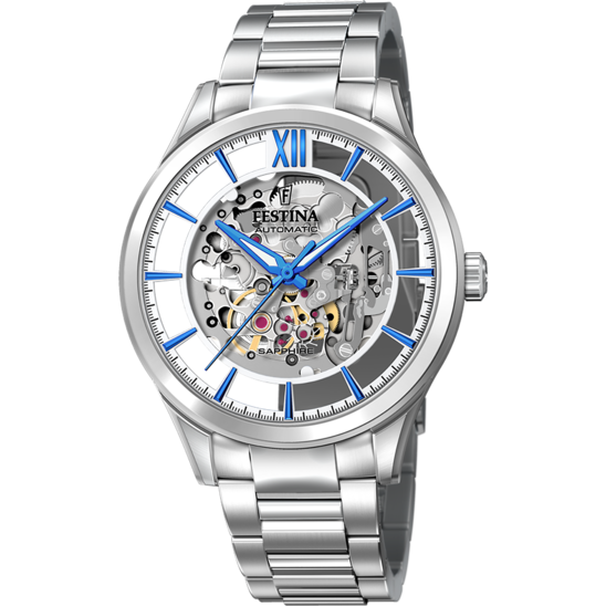 RELOJ DE HOMBRE FESTINA AUTOMATIC SKELETON F20630 2 CON ESFERA AZUL