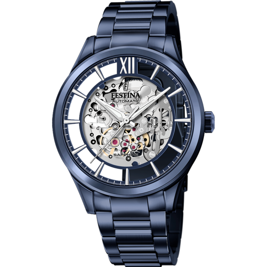 RELOJ DE HOMBRE FESTINA AUTOMATIC SKELETON F20631/1 CON ESFERA AZUL