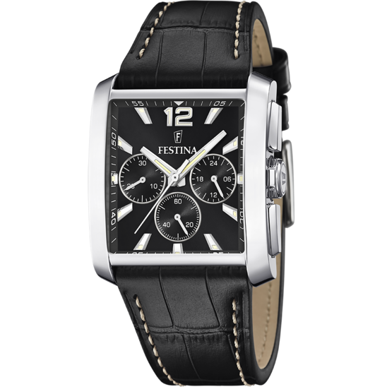 MONTRE FESTINA F20636/4 NOIR, BRACELET CUIR, HOMME