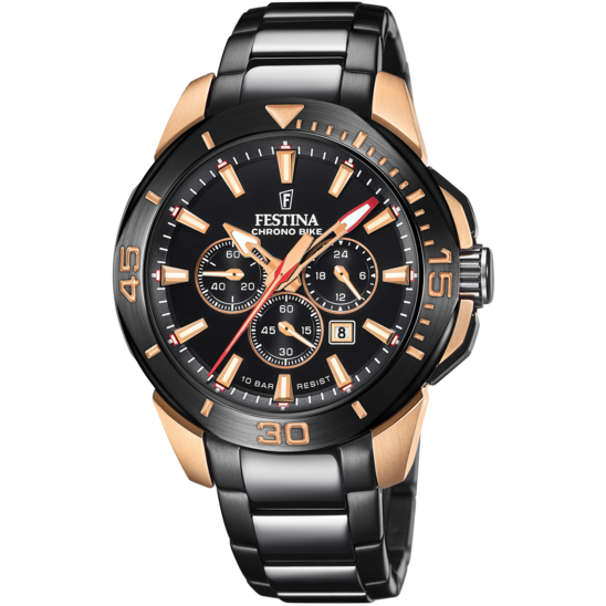 FESTINA HEREN ZWART SPECIAL EDITIONS 316L ROESTVRIJ STAAL HORLOGE ARMBAND F20645/1