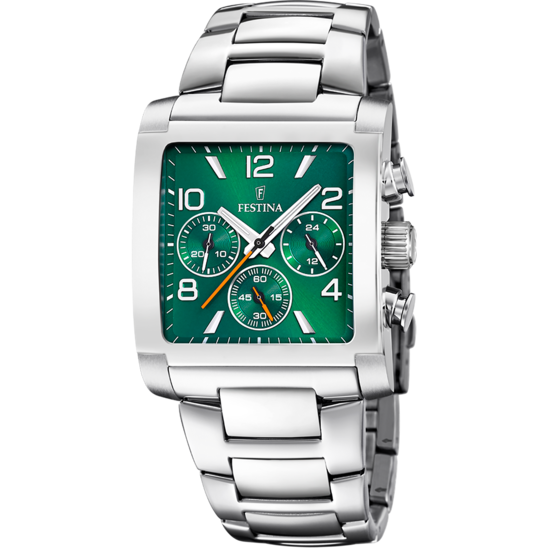 MONTRE FESTINA F20652/2 VERT, BRACELET EN ACIER INOXYDABLE 316L, HOMME