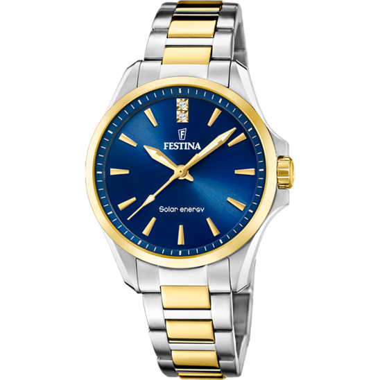 FESTINA SOLAR ENERGY F20655/4 BLUE STAINLESS STEEL 316L, WOMEN