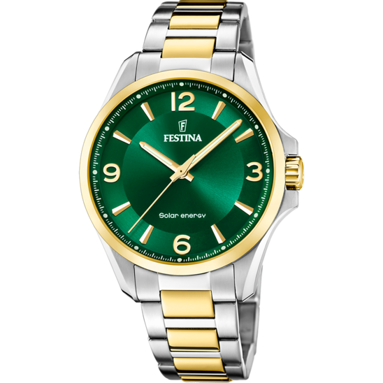 Festina Solar Energy F20657/3 Verde Acero Inoxidable 316l, Hombre