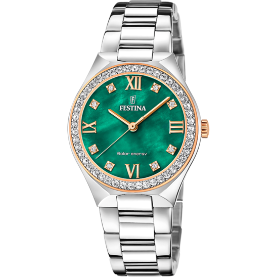 FESTINA ENERGIA SOLAR F20658/3 VERDE AÇO INOXIDÁVEL 316L, MULHER