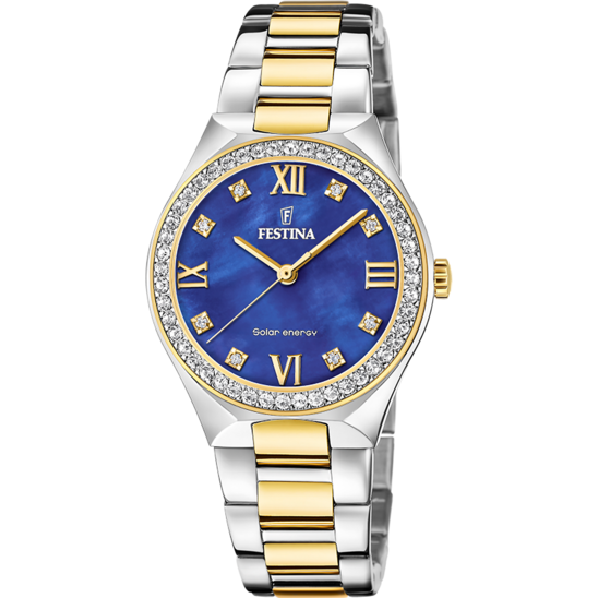 FESTINA ENERGIA SOLAR F20659/2 AZUL AÇO INOXIDÁVEL 316L, MULHER