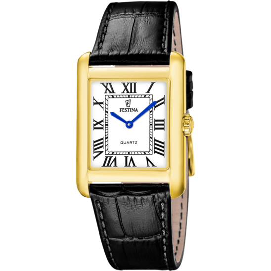 Reloj Festina On The Square F20772/1 Gris Correa De Piel, Hombre