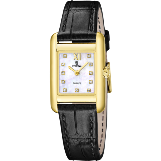 Reloj Festina On The Square F20774/3 Multi Correa De Piel, Mujer