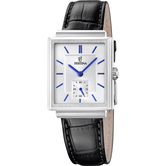 Reloj Festina On The Square F20775/2 Plateado Correa De Piel, Hombre