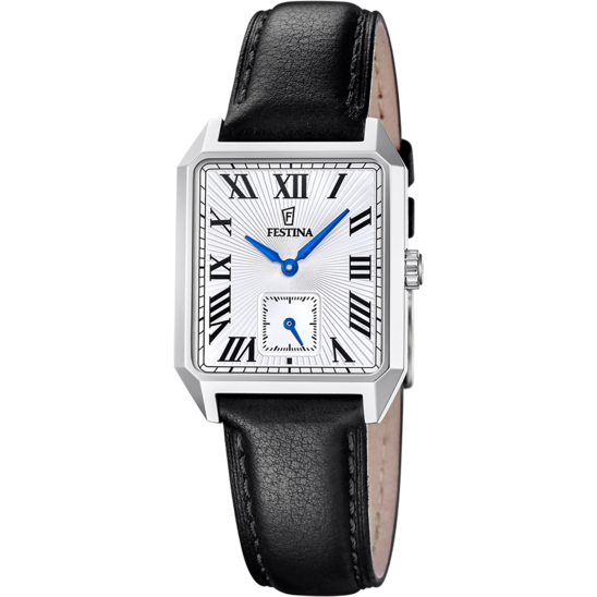 Reloj Festina On The Square F20779/1 Plateado Correa De Piel, Hombre