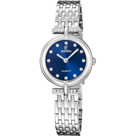 Reloj Festina Mademoiselle F20789/4 Azul Brazalete De Acero, Mujer